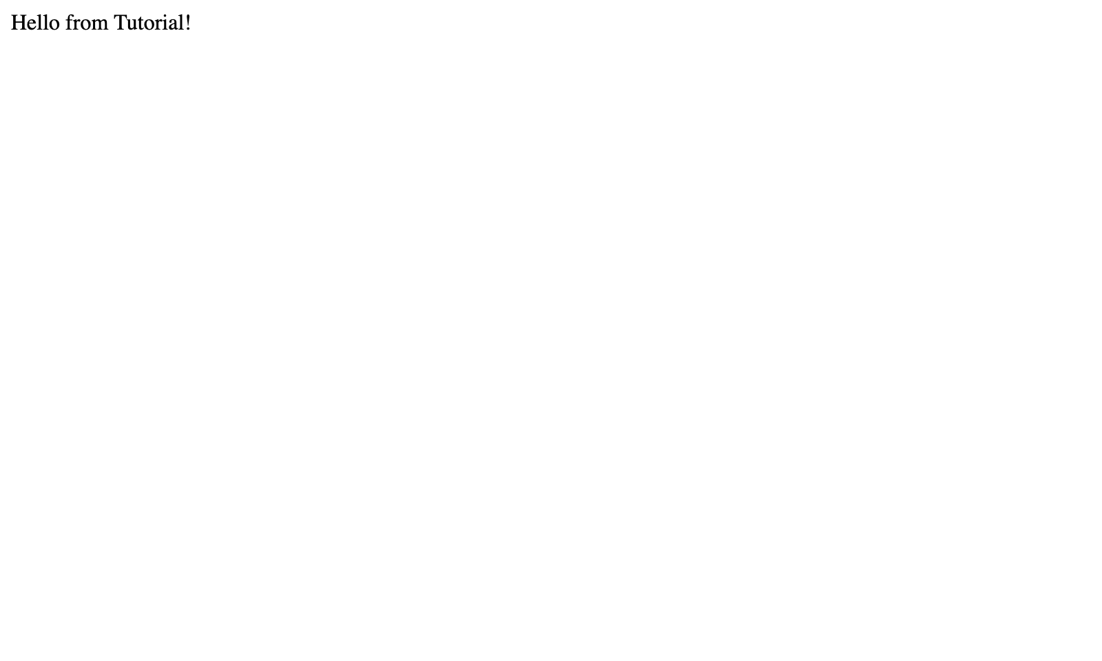 “Hello, world” template.